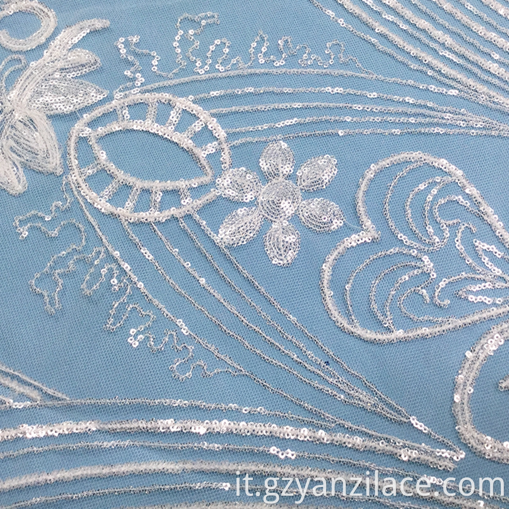 Clear Sequin Lace